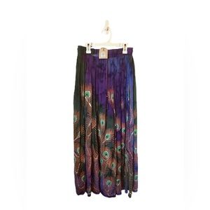 Earthbound Tie Dye Peacock Sequin NWT Maxi Skirts with Tie Bells Size M